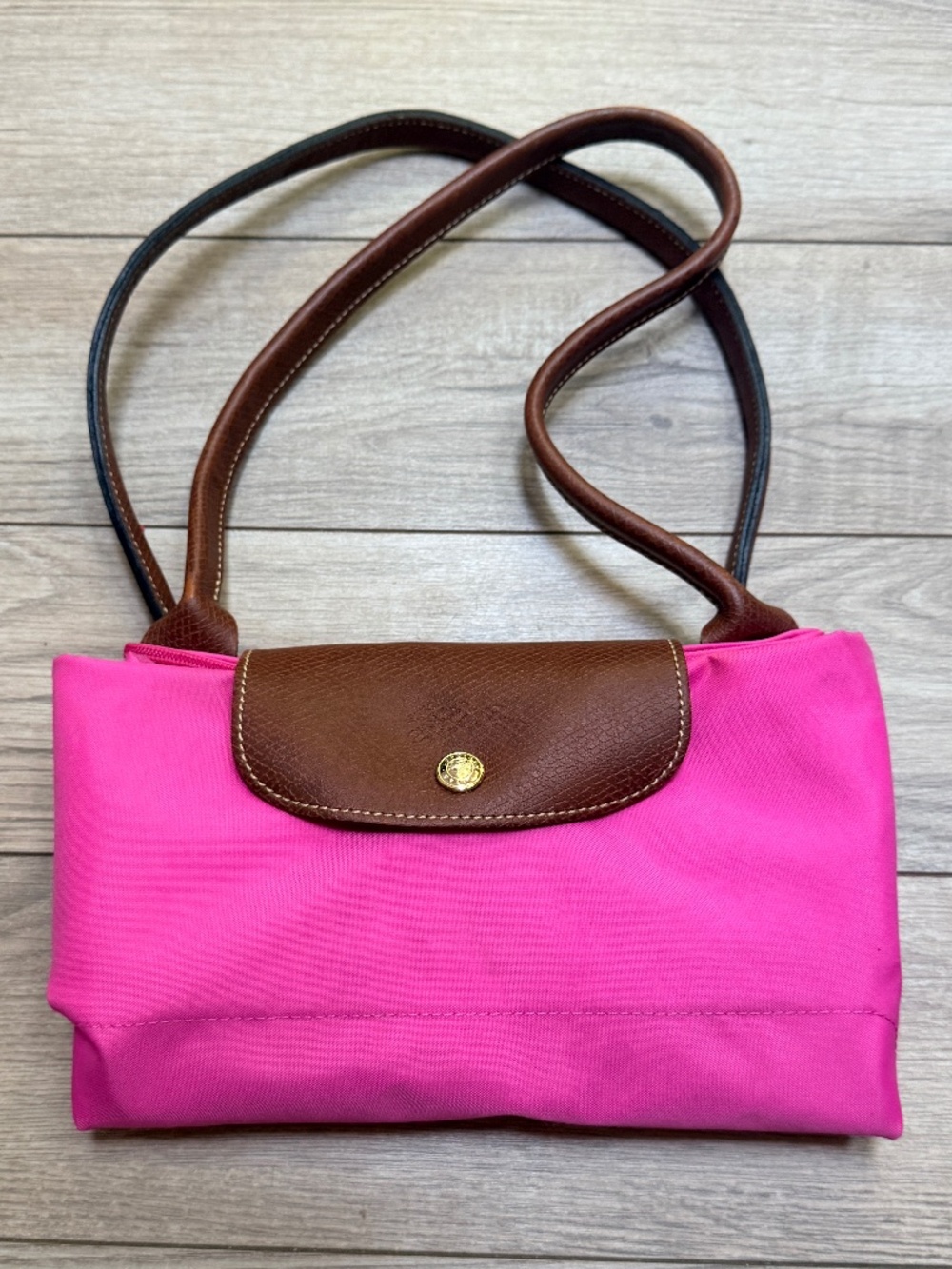 Longchamp Bag in bright pink made 1993-2000